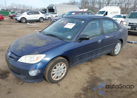 2004 Honda Civic Lx из США, поврежденный, VIN 2HGES15544H563890